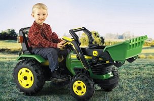 power pull childrens ride on tractor toy